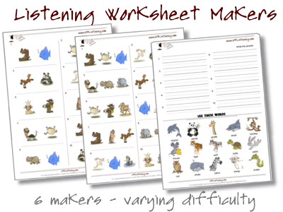 Listening worksheet makers and templates